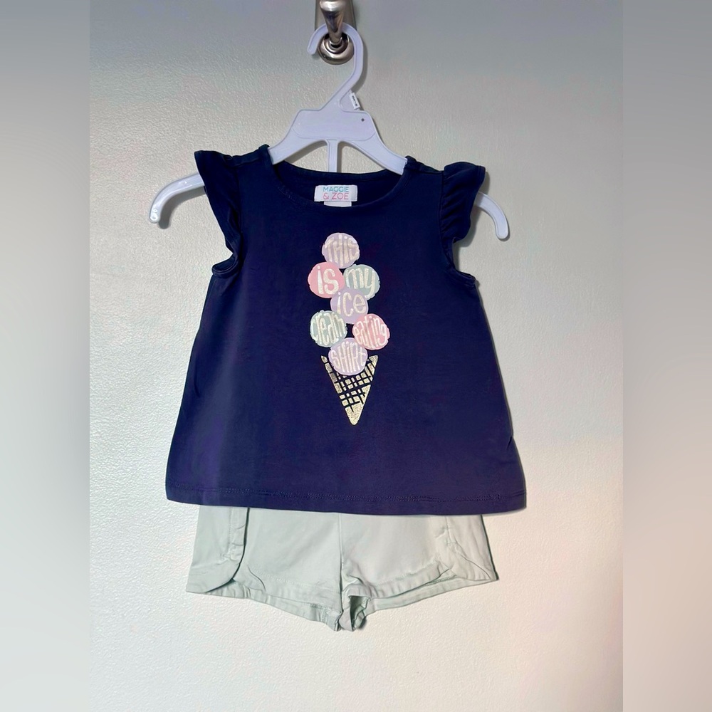Maggie & Zoe  2 Piece Set top and shorts size 24 months